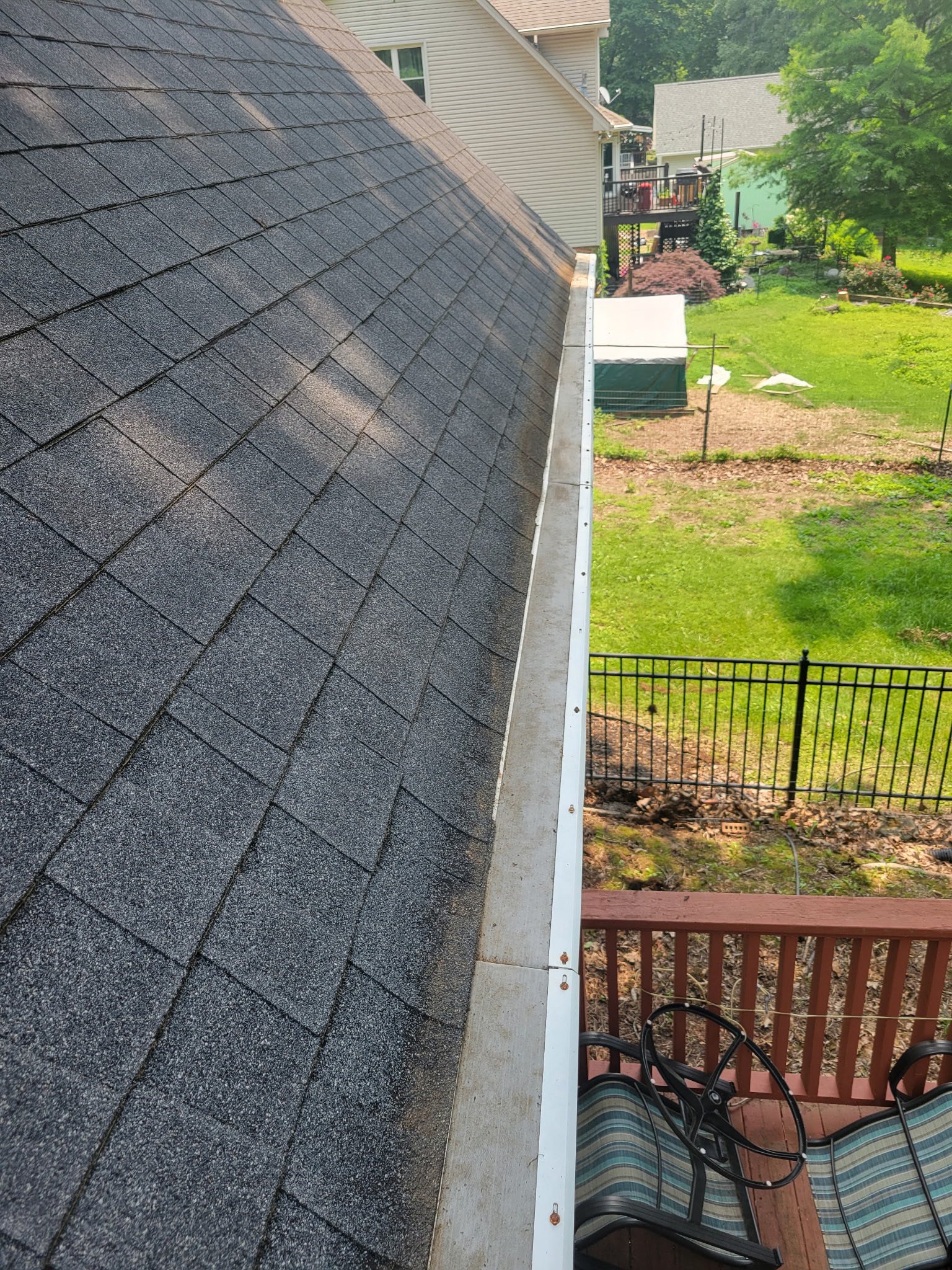 After gutter cleaning